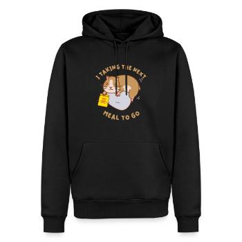 Hamster Hamsterbacken Essen Mahlzeit Für Unterwegs - Männer Premium Bio Hoodie - Schwarz - Vorne - Nico (187cm)