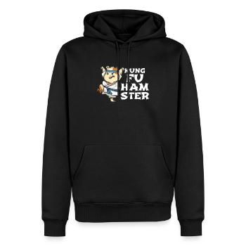 Kung Fu Hamster Arts Martiaux Rongeur Fighter Cadeau - Sweat à capuche Premium bio Homme - noir - Devant - Nico (187cm)
