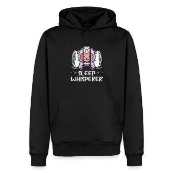 Sleep Whisperer Schlaf Schaaf Wortspiel Farmer - Männer Premium Bio Hoodie - Schwarz - Vorne - Nico (187cm)