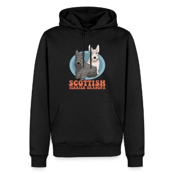 Scottish Terrier Grandpa Hundehalter Geschenk - Männer Premium Bio Hoodie - Schwarz - Vorne - Nico (187cm)