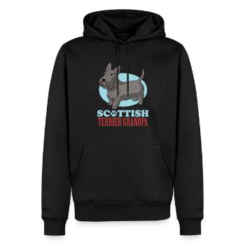 Grand-père terrier écossais | Cadeau de propriétaire de chien - Sweat à capuche Premium bio Homme - noir - Devant - Nico (187cm)