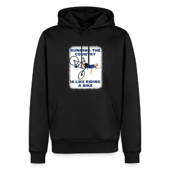 Das Land zu laufen ist wie Fahrrad fahren, lustig - Männer Premium Bio Hoodie - Schwarz - Vorne - Nico (187cm)