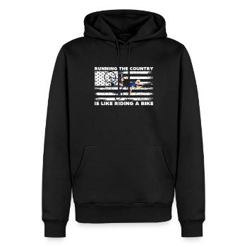 Das Land zu laufen ist wie Fahrrad fahren, lustig - Männer Premium Bio Hoodie - Schwarz - Vorne - Nico (187cm)
