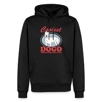 Dogo Argentino Papa | Cadeau de propriétaire de chien de chien - Sweat à capuche Premium bio Homme - noir - Devant - Nico (187cm)