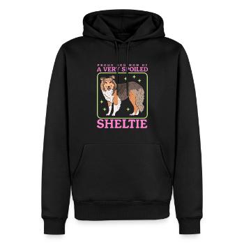 Sheltie Maman | Shetland Sheepdog Dog Cadeau - Sweat à capuche Premium bio Homme - noir - Devant - Nico (187cm)