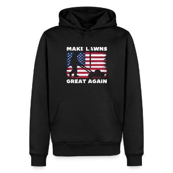 Rendre les pelouses à nouveau géniales - Sweat à capuche Premium bio Homme - noir - Devant - Nico (187cm)