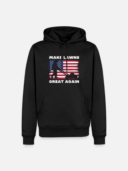 Make lawns great again - Men’s Premium Organic Hoodie - black