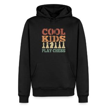 Cool Kids Play Chess Chess Master Gift - Men’s Premium Organic Hoodie - black - Front - Nico (187cm)