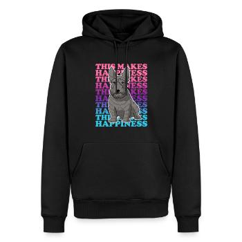 terrier écossais | Cadeau de propriétaire de chien de chien - Sweat à capuche Premium bio Homme - noir - Devant - Nico (187cm)