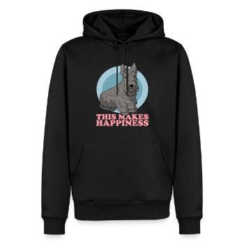 Scottish Terrier Hunde | Hundebesitzer Geschenk - Männer Premium Bio Hoodie - Schwarz - Vorne - Nico (187cm)