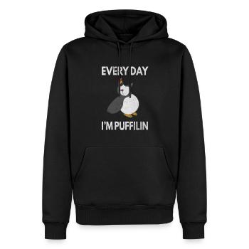Every Day Puffilin - Puffin Papageientaucher - Männer Premium Bio Hoodie - Schwarz - Vorne - Nico (187cm)