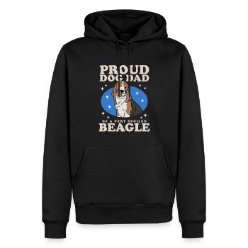 Beagle Papa Dog Lover Dog Owner Cadeau - Sweat à capuche Premium bio Homme - noir - Devant - Nico (187cm)