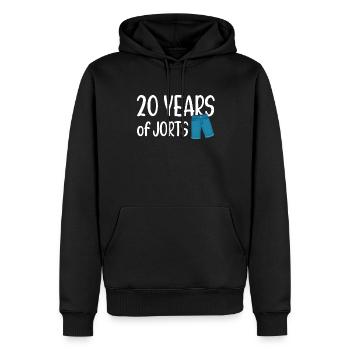 20 ans de Jorts Wrestling Wrestler Spectators - Sweat à capuche Premium bio Homme - noir - Devant - Nico (187cm)