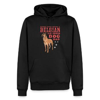 Belgian Malinois Dad Dog Owner Gift - Men’s Premium Organic Hoodie - black - Front - Nico (187cm)