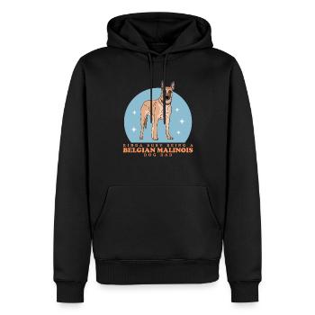 Belgian Malinois Dad Dog Owner Dog Gift - Men’s Premium Organic Hoodie - black - Front - Nico (187cm)