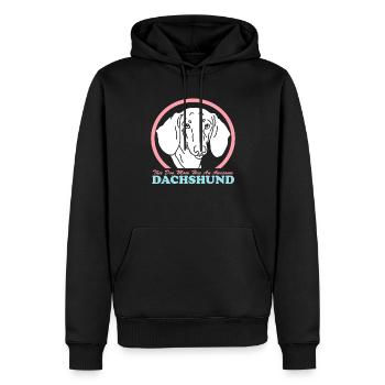 Dachshund Mom Dackel Hundebesitzerin Geschenk - Männer Premium Bio Hoodie - Schwarz - Vorne - Nico (187cm)