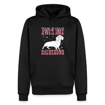 Dachshund Mom | Dackel Hundebesitzerin Geschenk - Männer Premium Bio Hoodie - Schwarz - Vorne - Nico (187cm)