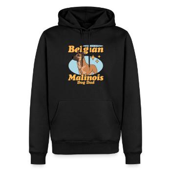 Belgian Malinois Dad Dog Dog Owner Gift - Men’s Premium Organic Hoodie - black - Front - Nico (187cm)