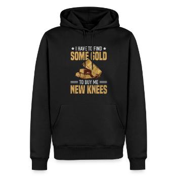 Gold Finder Gold Digger Acheter Nouveau Knee Treasure Hunter - Sweat à capuche Premium bio Homme - noir - Devant - Nico (187cm)