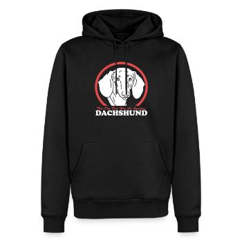 Teckel Papa Chiens Teckel Chien Papa Cadeau - Sweat à capuche Premium bio Homme - noir - Devant - Nico (187cm)