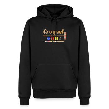 Croquet Croquet Player - Men’s Premium Organic Hoodie - black - Front - Nico (187cm)