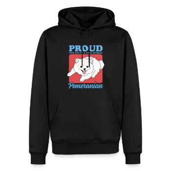 Pomeranian Dad Zwergspitz Hundebesitzer Geschenk - Männer Premium Bio Hoodie - Schwarz - Vorne - Nico (187cm)