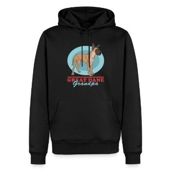 Grand Danois | Cadeau de propriétaire de chien de chien - Sweat à capuche Premium bio Homme - noir - Devant - Nico (187cm)