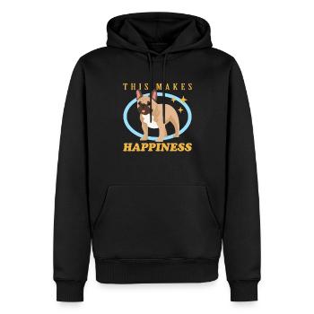 Français Cadeau Bulldog Français Bulldog - Sweat à capuche Premium bio Homme - noir - Devant - Nico (187cm)