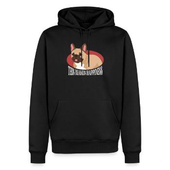 Français Cadeau Bulldog Français Bulldogs - Sweat à capuche Premium bio Homme - noir - Devant - Nico (187cm)