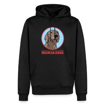 Weimaraner Papa Propriétaire de chien Chien Cadeau - Sweat à capuche Premium bio Homme - noir - Devant - Nico (187cm)