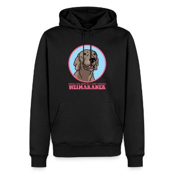 Weimaraner Maman | Cadeau de propriétaire de chien de chien - Sweat à capuche Premium bio Homme - noir - Devant - Nico (187cm)