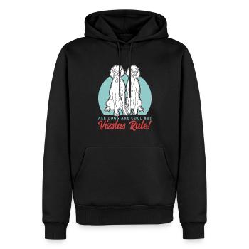 Magyar Vizsla Dogs | Dog Owner Gift - Men’s Premium Organic Hoodie - black - Front - Nico (187cm)
