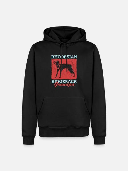 Rhodesian Ridgeback Grandpa | Hunde Geschenk - Männer Premium Bio Hoodie - Schwarz