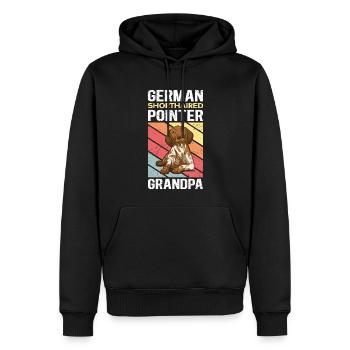 Cadeau allemand de propriétaire de chien de grand-père à poil court - Sweat à capuche Premium bio Homme - noir - Devant - Nico (187cm)