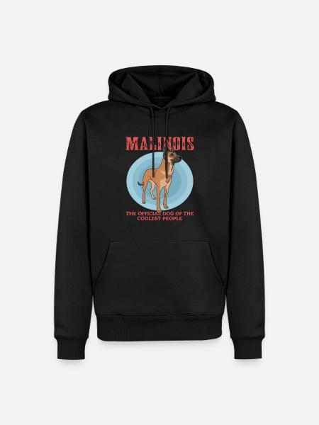 Malinois Belgian Shepherd Dog Gift - Men’s Premium Organic Hoodie - black