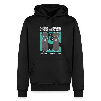 Grand Danois | Cadeau de propriétaire de chien de chien - Sweat à capuche Premium bio Homme - noir - Devant - Nico (187cm)