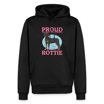 Rottweiler Mom | Hundebesitzerin Hunde Geschenk - Männer Premium Bio Hoodie - Schwarz - Vorne - Nico (187cm)