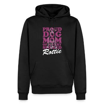 Rottweiler Mom Hundebesitzer Hunde Geschenk - Männer Premium Bio Hoodie - Schwarz - Vorne - Nico (187cm)
