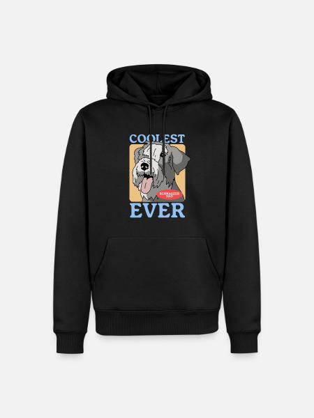 Schnauzer Dad | Hundebesitzer Herrchen Geschenk - Männer Premium Bio Hoodie - Schwarz