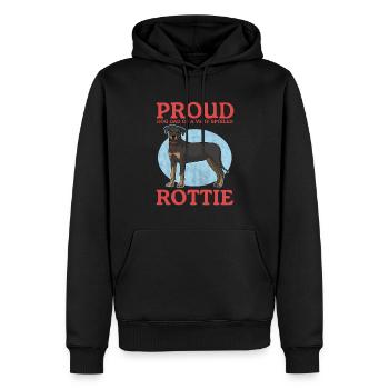 Rottweiler Dad Rottie Hunde Hundehalter Geschenk - Männer Premium Bio Hoodie - Schwarz - Vorne - Nico (187cm)