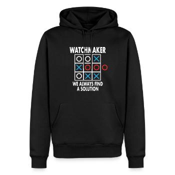 Uhrmacher Beruf Finden Lösungen Uhren Sammler - Männer Premium Bio Hoodie - Schwarz - Vorne - Nico (187cm)