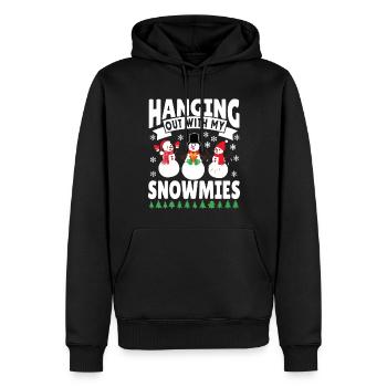 Passer du temps avec mes Snowmies - Sweat à capuche Premium bio Homme - noir - Devant - Nico (187cm)