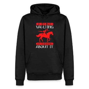 Vaulting Equestrian Equestrian Sport Équestre Cadeau équestre - Sweat à capuche Premium bio Homme - noir - Devant - Nico (187cm)