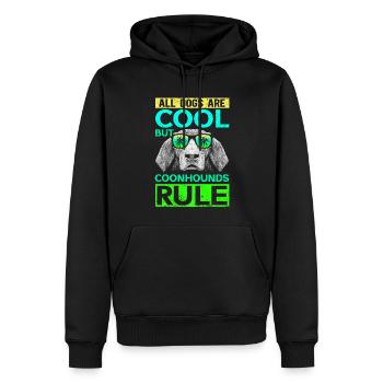 | propriétaire de chien Coonhound Cadeau Dog Lovers - Sweat à capuche Premium bio Homme - noir - Devant - Nico (187cm)
