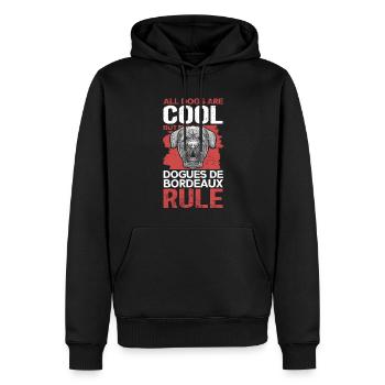 Bordeaux Chien Bordeaux Grand Danois Cadeau - Sweat à capuche Premium bio Homme - noir - Devant - Nico (187cm)