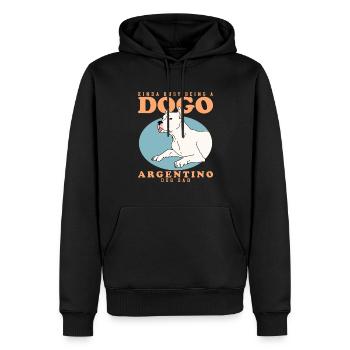 Dogo Argentino Papa Propriétaire de Chien Cadeau - Sweat à capuche Premium bio Homme - noir - Devant - Nico (187cm)