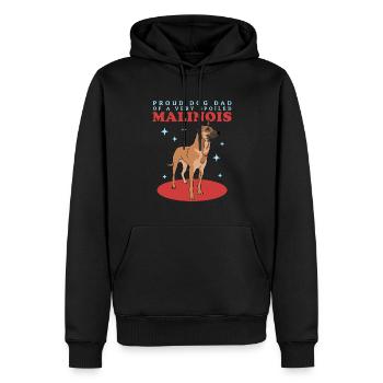 Belgian Shepherd Malinois Dad Gift - Men’s Premium Organic Hoodie - black - Front - Nico (187cm)