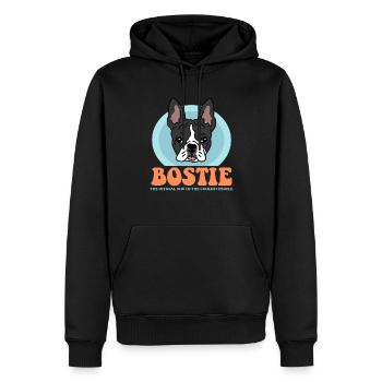 Boston Terrier Hunde Hundebesitzer Geschenk - Männer Premium Bio Hoodie - Schwarz - Vorne - Nico (187cm)