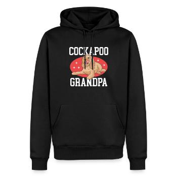 Cockapoo Grandpa | Hunde Hundebesitzer Geschenk - Männer Premium Bio Hoodie - Schwarz - Vorne - Nico (187cm)