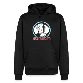 Dachshund Mom Dackel Hunde Hundebesitzer Geschenk - Männer Premium Bio Hoodie - Schwarz - Vorne - Nico (187cm)